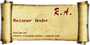 Reisner Andor névjegykártya